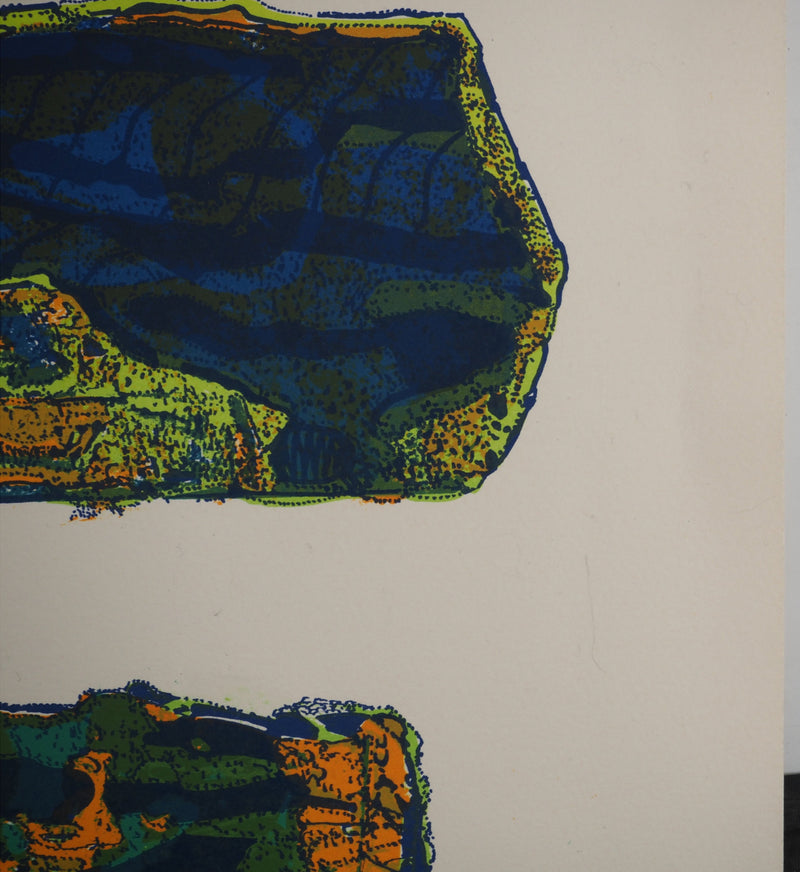 Jean-Pierre VIELFAURE : Suite Marco Polo : Dieu Soleil Hatra, Lithographie originale (photo de détail 4) - Crédit photo : Galerie Art.Paris