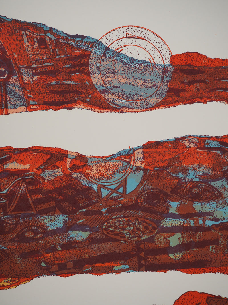 Jean-Pierre VIELFAURE : Suite Marco Polo : Les musiciens, Lithographie originale (photo de détail 5) - Crédit photo : Galerie Art.Paris
