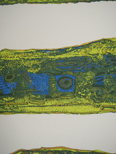 Jean-Pierre VIELFAURE : Suite Marco Polo : La forêt aux stèles, Lithographie originale (photo de détail 4) - Crédit photo : Galerie Art.Paris