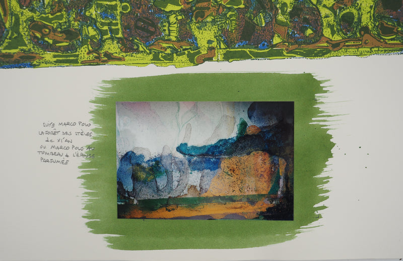 Jean-Pierre VIELFAURE : Suite Marco Polo : La forêt aux stèles, Lithographie originale (photo de détail 6) - Crédit photo : Galerie Art.Paris