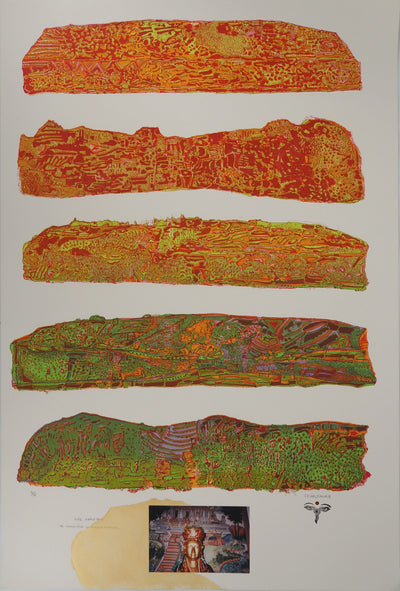 Jean-Pierre VIELFAURE : Suite Marco Polo : Le monastère, Lithographie originale (vue générale) - Crédit photo : Galerie Art.Paris