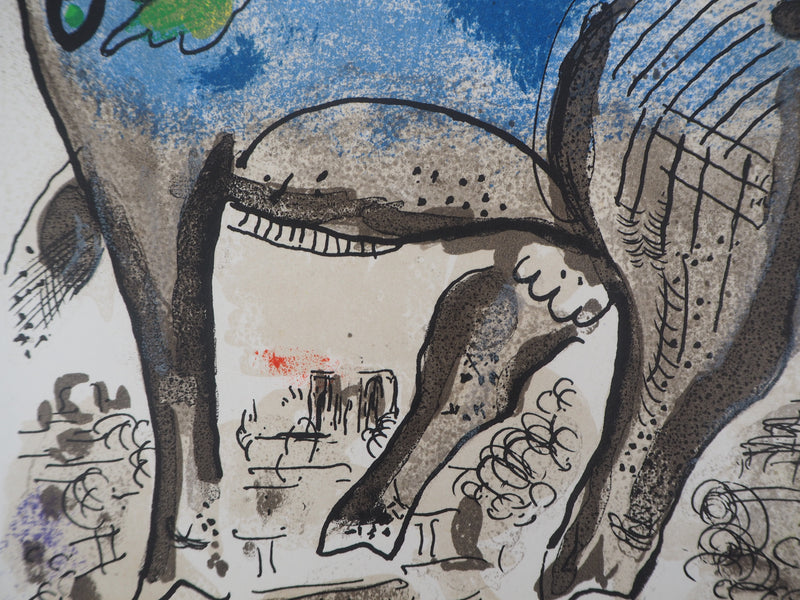 Marc CHAGALL : La vache bleue, Lithographie originale (photo de détail 6) - Crédit photo : Galerie Art.Paris