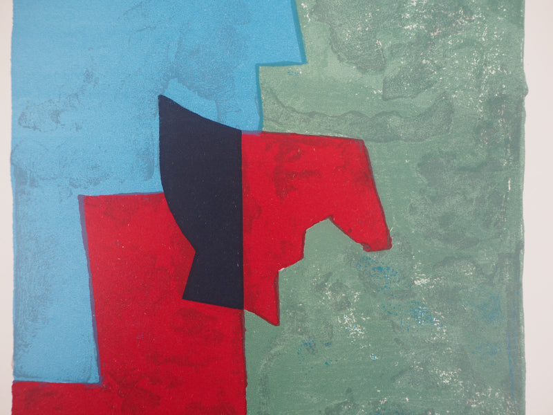 Serge POLIAKOFF : Composition rouge, verte et bleue, Lithographie originale (photo de détail 4) - Crédit photo : Galerie Art.Paris