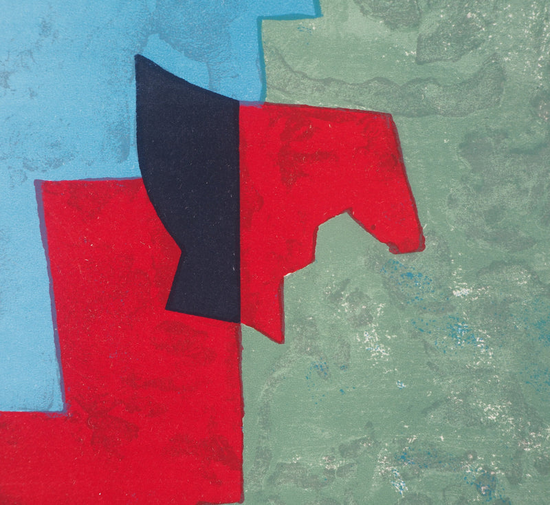 Serge POLIAKOFF : Composition rouge, verte et bleue, Lithographie originale (photo de détail 5) - Crédit photo : Galerie Art.Paris