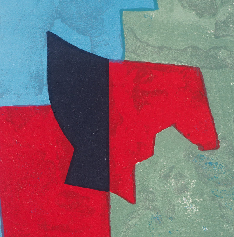 Serge POLIAKOFF : Composition rouge, verte et bleue, Lithographie originale (photo de détail 6) - Crédit photo : Galerie Art.Paris