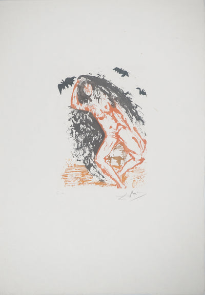 Salvador DALI : La paresse, Gravure originale (vue générale) - Crédit photo : Galerie Art.Paris