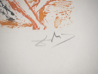 Salvador DALI : La paresse, Gravure originale (photo de détail 6) - Crédit photo : Galerie Art.Paris