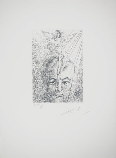 Salvador DALI : Psychanalyse : Freud, Gravure originale (vue générale) - Crédit photo : Galerie Art.Paris