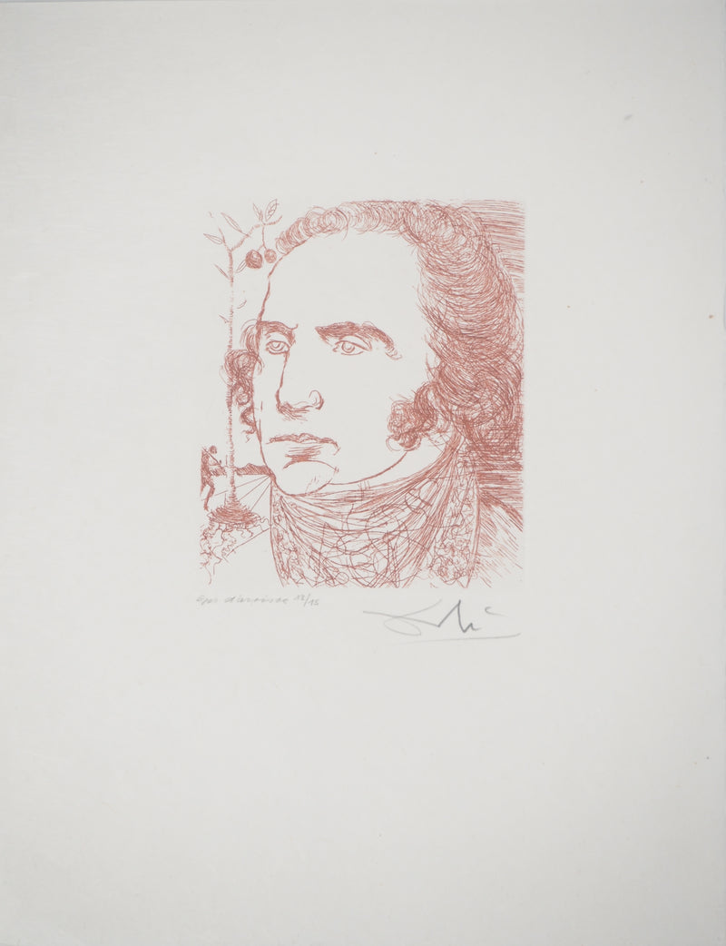 Salvador DALI : George Washington, Gravure originale (vue générale) - Crédit photo : Galerie Art.Paris