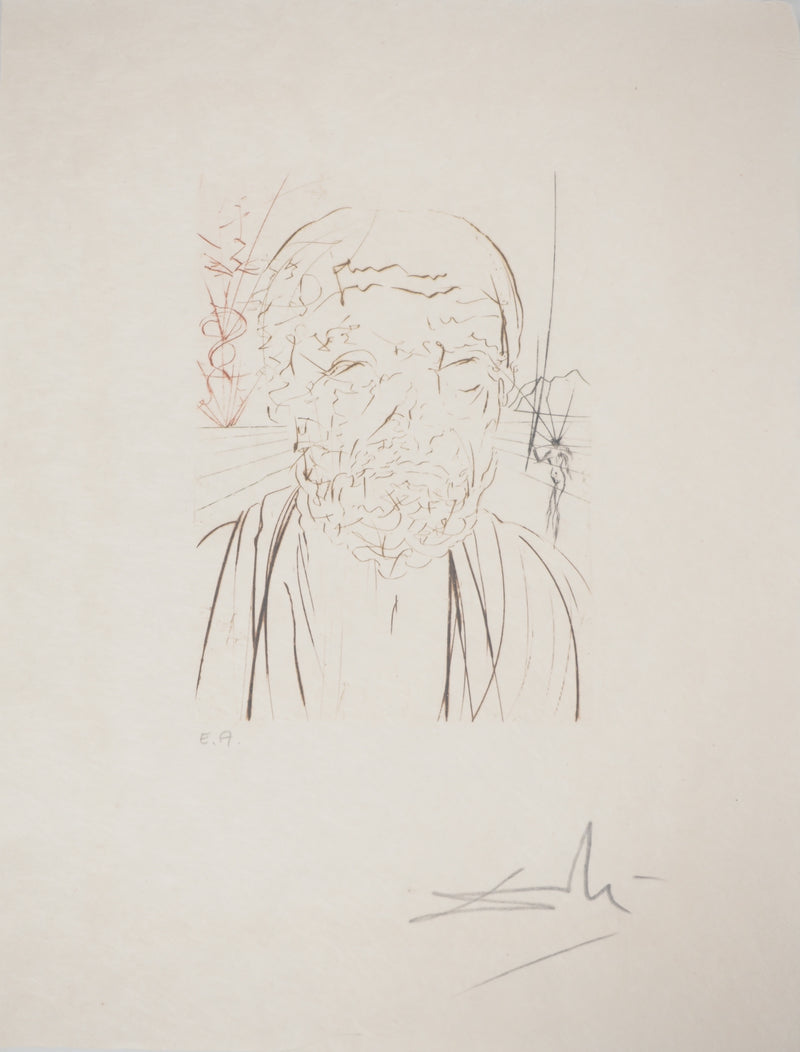 Salvador DALI : Médecine : Hippocrate, Gravure originale (vue générale) - Crédit photo : Galerie Art.Paris