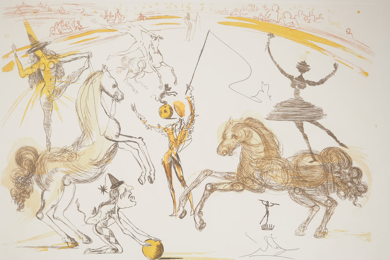 Salvador DALI : Ecuyère, Gravure originale signée