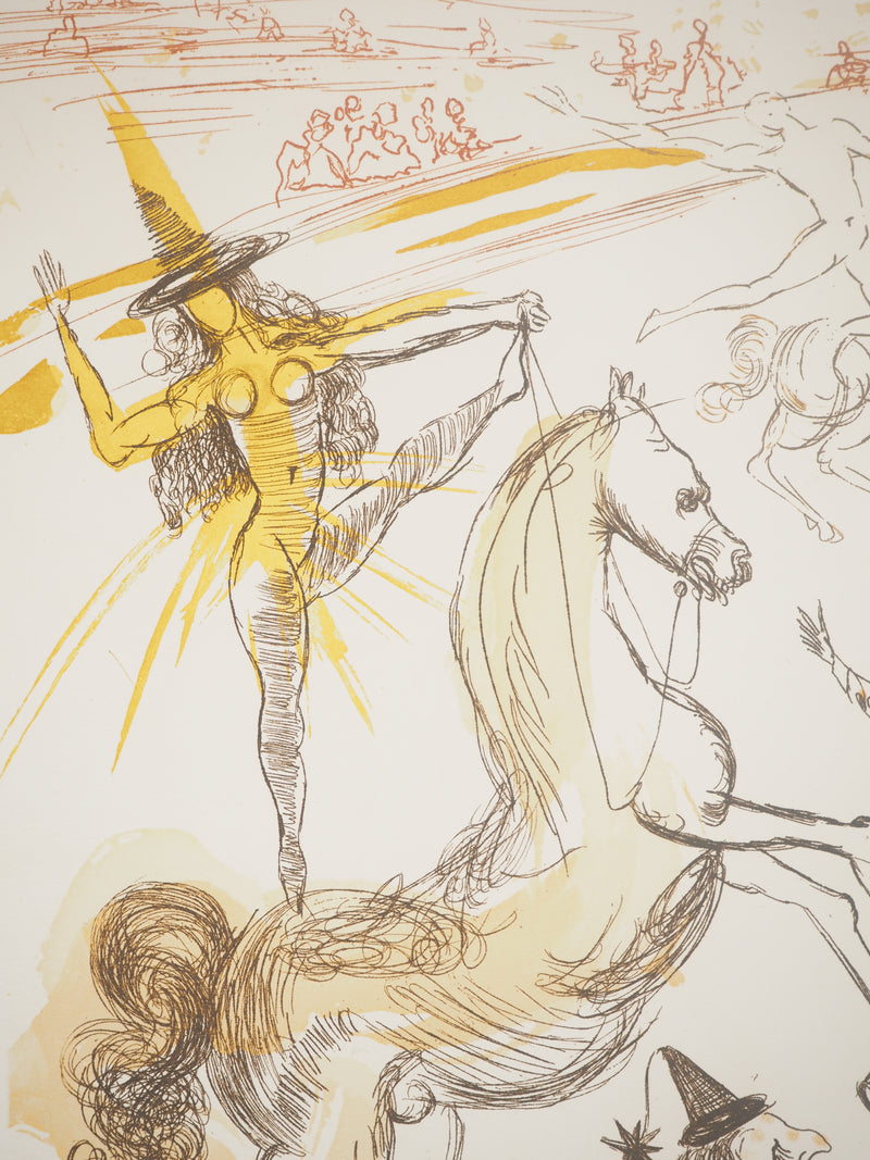 Salvador DALI : Ecuyère, Gravure originale signée