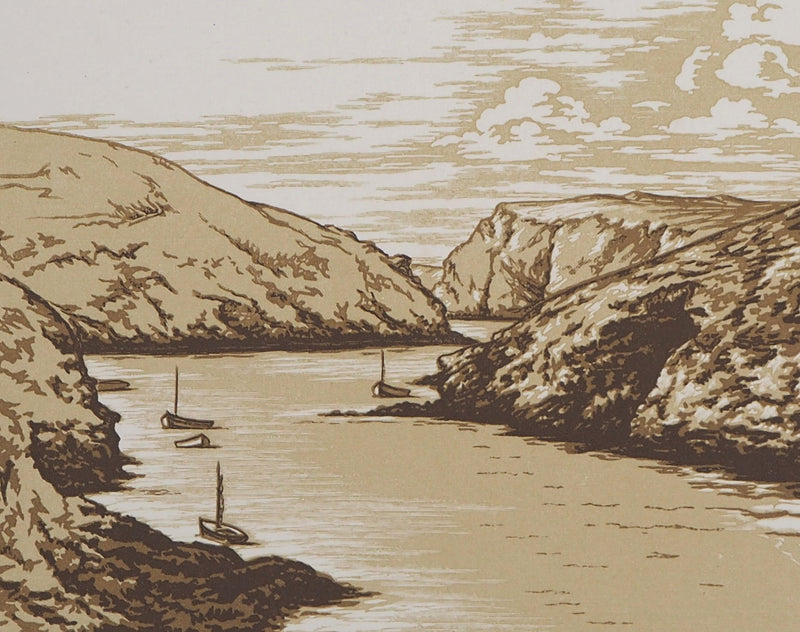 Camille BELTRAND : Belle-Isle, Port du Vieux Château, Gravure sur bois originale (photo de détail 5) - Crédit photo : Galerie Art.Paris