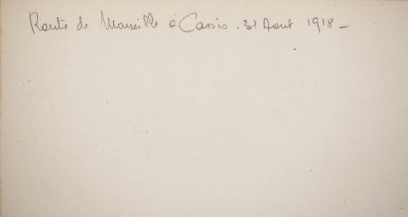 René LEVERD : Route de Marseille à Cassis, Aquarelle originale signée