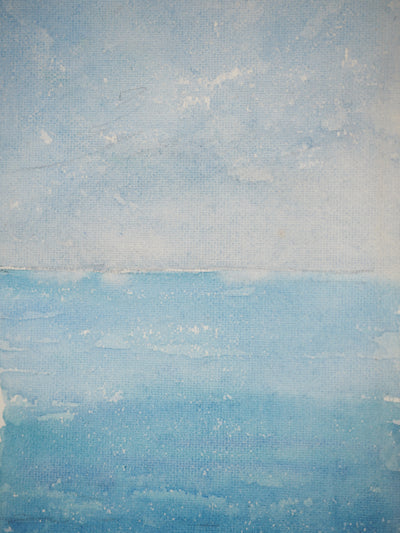 René LEVERD : Au bord du précipice, Aquarelle originale signée