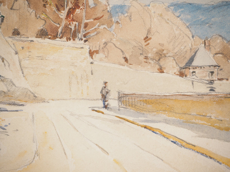 René LEVERD : Marseille en douceur, Aquarelle originale signée