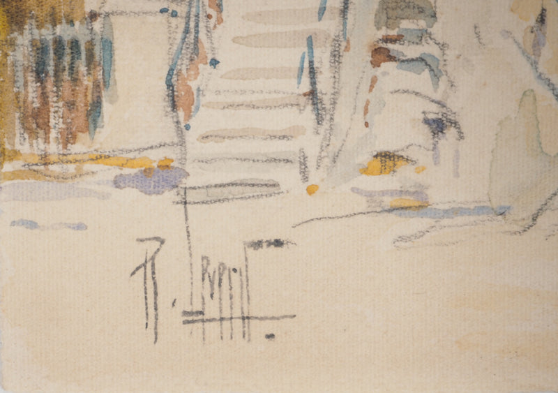 René LEVERD : Marseille en douceur, Aquarelle originale signée
