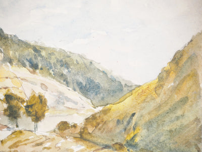 René LEVERD : Marine et Balade dans les collines, Aquarelle originale signée