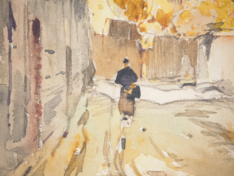 René LEVERD : En plein soleil à Château Gombert, Aquarelle originale signée