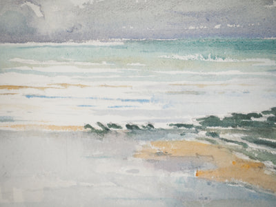 René LEVERD : Le souffle de l’océan, Aquarelle originale signée
