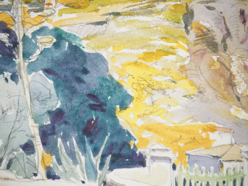 René LEVERD : Falaise de Cassis, Aquarelle originale signée