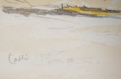 René LEVERD : Falaise de Cassis, Aquarelle originale signée