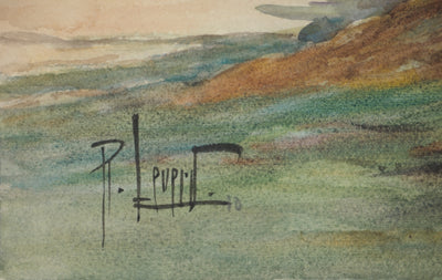René LEVERD : Maison aux couleurs du soleil, Aquarelle originale signée