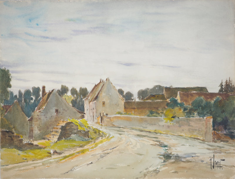 René LEVERD : Le silence des campagnes, Aquarelle originale signée