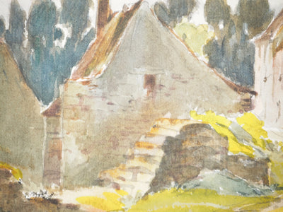 René LEVERD : Le silence des campagnes, Aquarelle originale signée