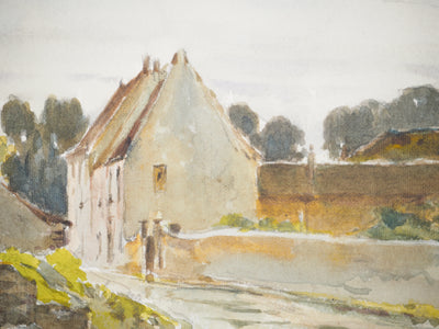 René LEVERD : Le silence des campagnes, Aquarelle originale signée