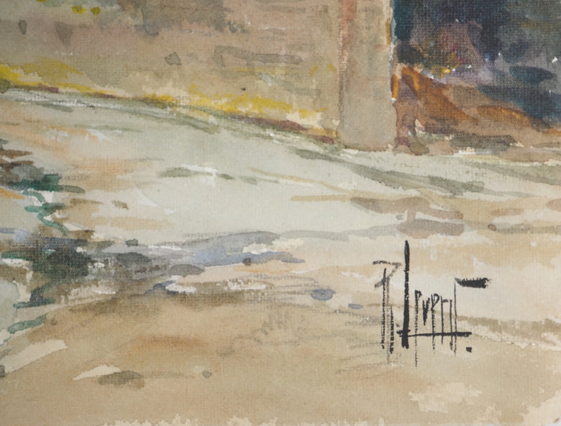 René LEVERD : Le silence des campagnes, Aquarelle originale signée