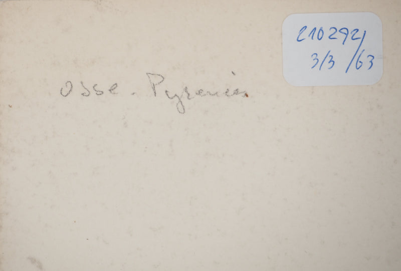 René LEVERD : Pyrénées, Vue sur Osse, Aquarelle originale signée