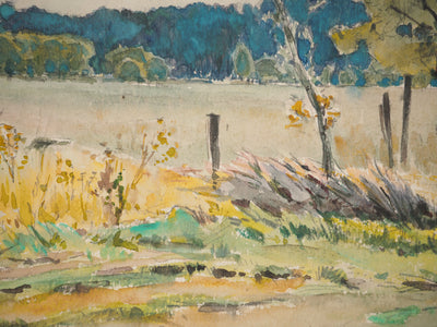 René LEVERD : Horizons champêtres, Aquarelle originale (photo de détail 5) - Crédit photo : Galerie Art.Paris