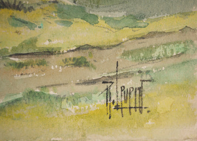 René LEVERD : Horizons champêtres, Aquarelle originale (photo de détail 2) - Crédit photo : Galerie Art.Paris