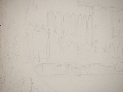René LEVERD : Balade dans le parc, Aquarelle originale signée