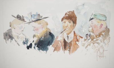 René LEVERD : Vers la fin de l'hiver,, Aquarelle originale (photo de détail 3) - Crédit photo : Galerie Art.Paris