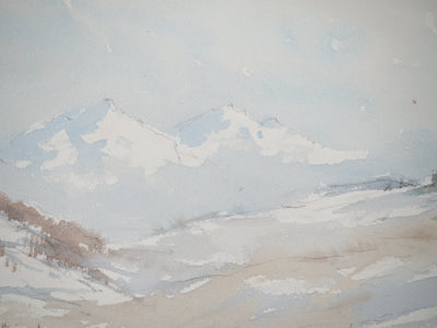 René LEVERD : Vers la fin de l'hiver,, Aquarelle originale (photo de détail 5) - Crédit photo : Galerie Art.Paris