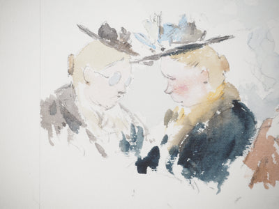 René LEVERD : Vers la fin de l'hiver,, Aquarelle originale (photo de détail 7) - Crédit photo : Galerie Art.Paris