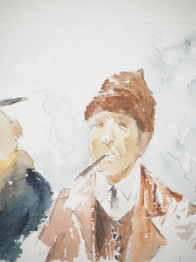 René LEVERD : Vers la fin de l'hiver,, Aquarelle originale (photo de détail 8) - Crédit photo : Galerie Art.Paris