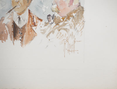 René LEVERD : Vers la fin de l'hiver,, Aquarelle originale (photo de détail 9) - Crédit photo : Galerie Art.Paris