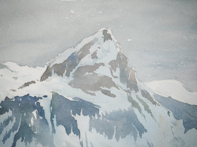 René LEVERD : Mont Blanc depuis Lucerne, Aquarelle originale (photo de détail 4) - Crédit photo : Galerie Art.Paris