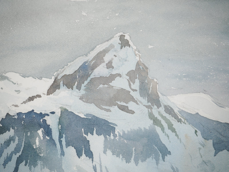René LEVERD : Mont Blanc depuis Lucerne, Aquarelle originale (photo de détail 4) - Crédit photo : Galerie Art.Paris