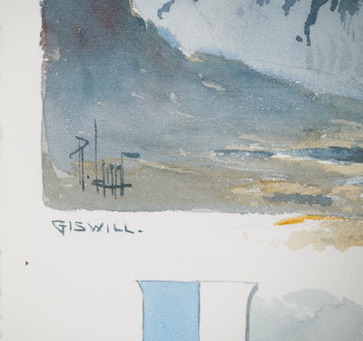 René LEVERD : Mont Blanc depuis Lucerne, Aquarelle originale (photo de détail 6) - Crédit photo : Galerie Art.Paris