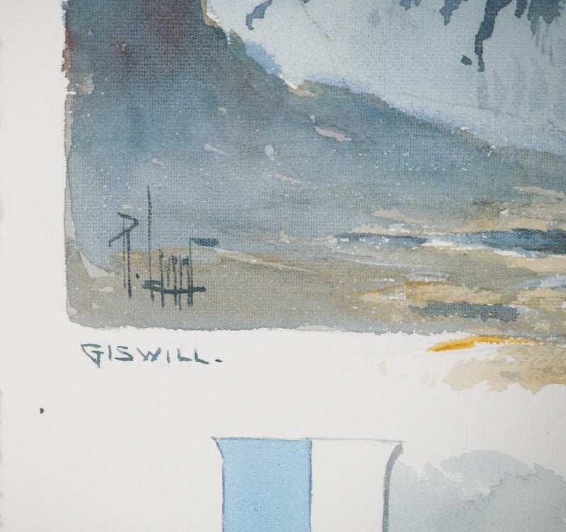René LEVERD : Mont Blanc depuis Lucerne, Aquarelle originale (photo de détail 6) - Crédit photo : Galerie Art.Paris