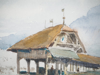 René LEVERD : Petit pont à Lucerne, Aquarelle originale (photo de détail 5) - Crédit photo : Galerie Art.Paris