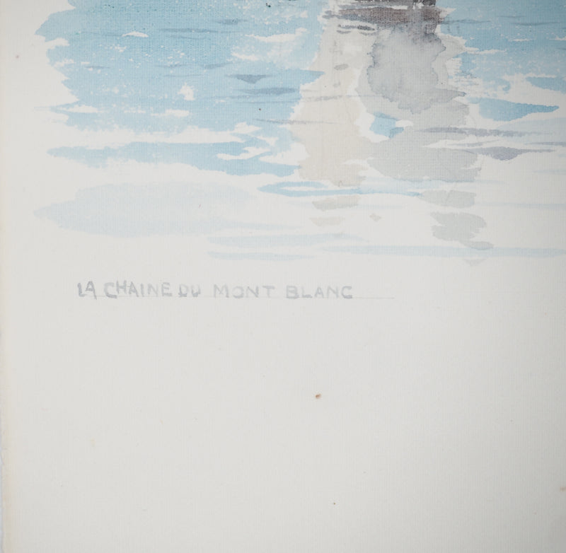 René LEVERD : Régate près du Mont Blanc, Aquarelle originale (photo de détail 5) - Crédit photo : Galerie Art.Paris