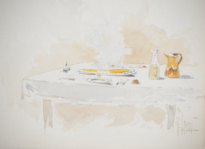 René LEVERD : Le calme et la tempête, Aquarelle originale (photo de détail 3) - Crédit photo : Galerie Art.Paris