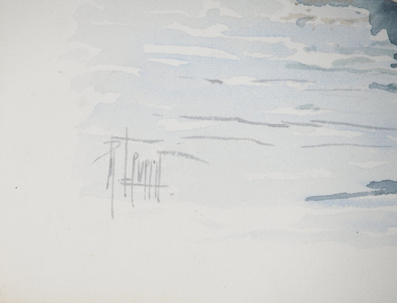 René LEVERD : Village alpins, Aquarelle originale (photo de détail 3) - Crédit photo : Galerie Art.Paris