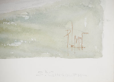 René LEVERD : Le village de Saint Gingolph, Aquarelle originale (photo de détail 6) - Crédit photo : Galerie Art.Paris