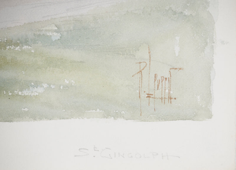René LEVERD : Le village de Saint Gingolph, Aquarelle originale (photo de détail 6) - Crédit photo : Galerie Art.Paris